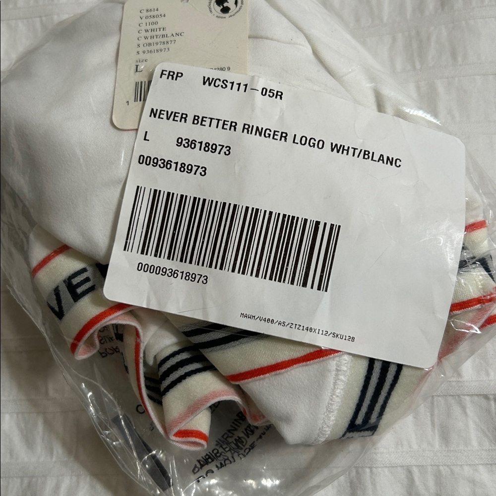 Free People Movement Never Better Ringer Logo Sports. Color white Size L - Picture 12 of 13